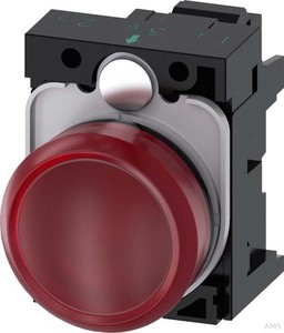 Siemens Leuchtmelder rot, Linse, glatt 3SU1102-6AA20-3AA0