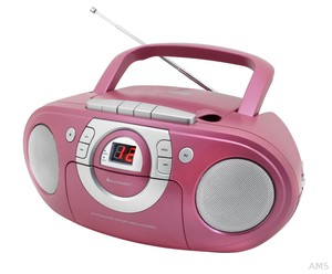 Soundmaster CD-Boombox UKW,Kassettenplayer SCD5100PI pink