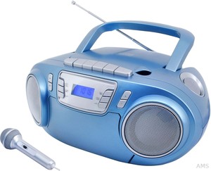 Soundmaster CD/Radio/Kassettenrecorder m.Mikrofon,portable SCD5800BL