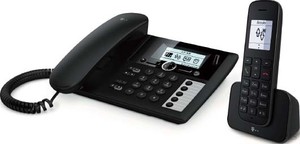 Telekom DECT-Telefon schnurlos schwarz Sinus PA 207 plus 1