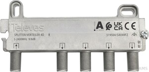 Televes Abzweiger 4f 8 dB, 5-2400 MHz SAV49FZ