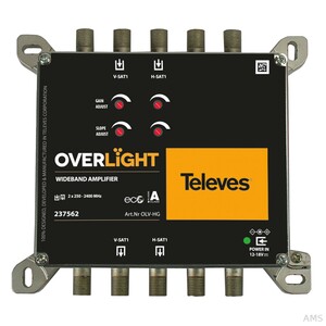 Televes OLV-HG Overlight-Widebandverstärker V/H high gain 29db m.Pegelsteller +