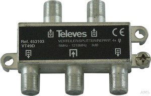 Televes Verteiler 4f. 9dB, 5-1218MHz VT49D