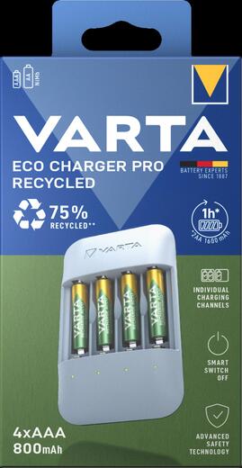 Varta 57683101131 Eco Charger Pro Recycled 4x AAA 56813 800mAh