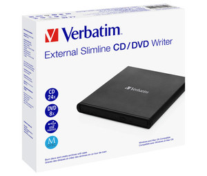Verbatim DVD Recorder USB 2.0 8x/6x/24x, Slimline 53504