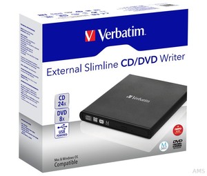 Verbatim DVD Recorder USB 2.0 8x/6x/24x, Slimline 98938