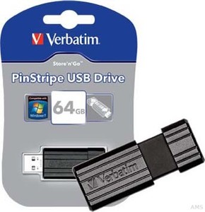 Verbatim USB-Stick 64GB Pin Stripe Standard Speed 67x 15-020-252