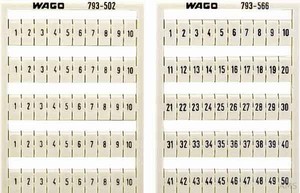 Wago 793-502 793-502 WMB Bezeichnungskarte 1-10 (5 Stück)