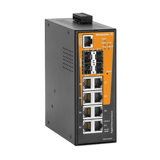 Weidmueller IE-SW-AL12M-8GT-4GESFP Netzwerk-Switch (managed), managed, Gigabit Ethernet