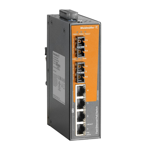 Weidmueller IE-SW-EL06-4POE-2SC Netzwerk Switch Ethernet