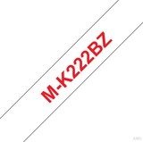 Brother Schriftband M-K222 9mm/8m weiss/rot